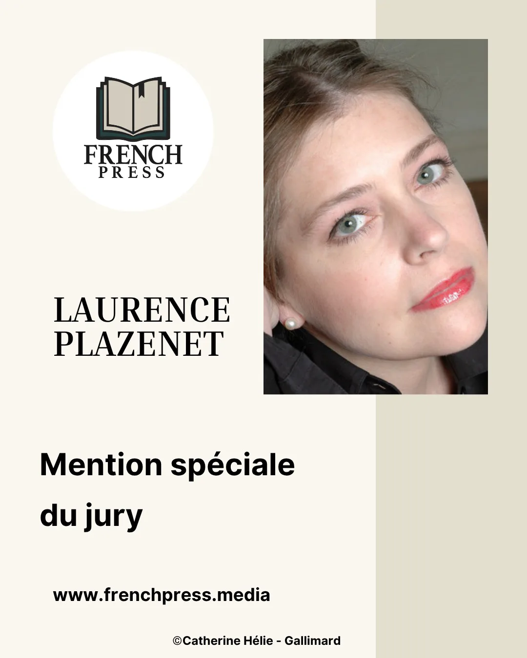 Laurence Plazenet, mention spéciale du jury du Prix French Press 2026