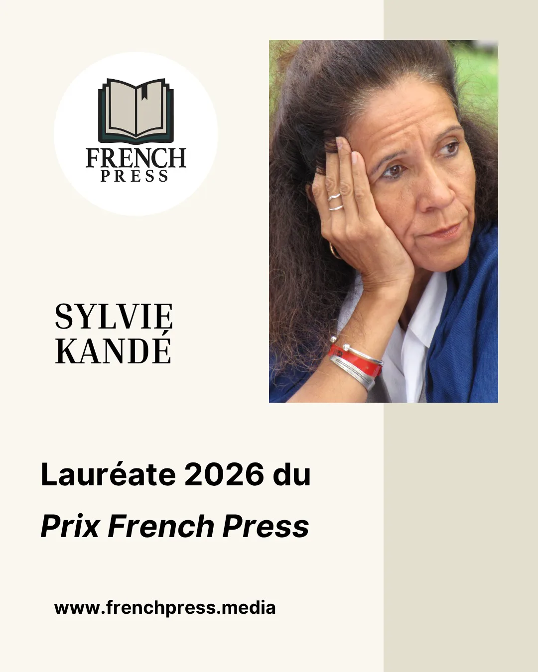 Sylvie Kandé, lauréate 2026 du Prix French Press